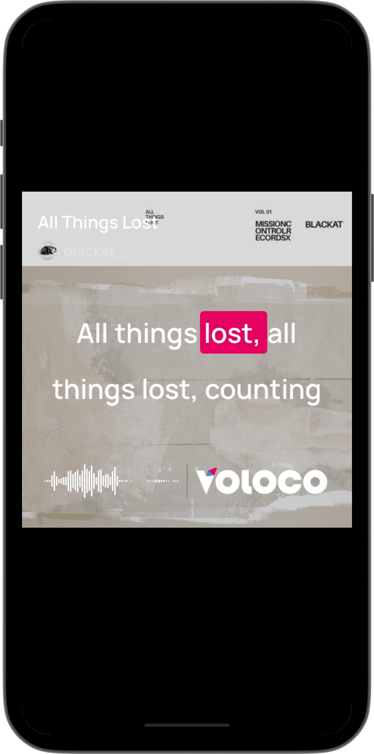 Lyric Videos export screen showing project name and lyric options